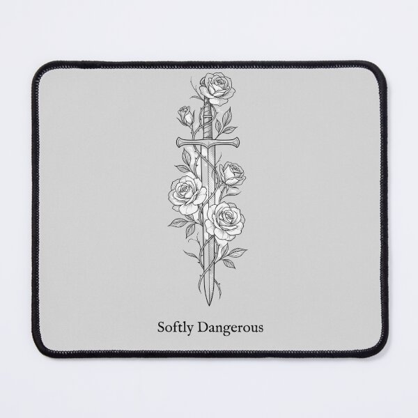 Item preview, Softly Dangerous Dark Academia Sword and Roses Vintage Graphic designed and sold by Ortsas.
