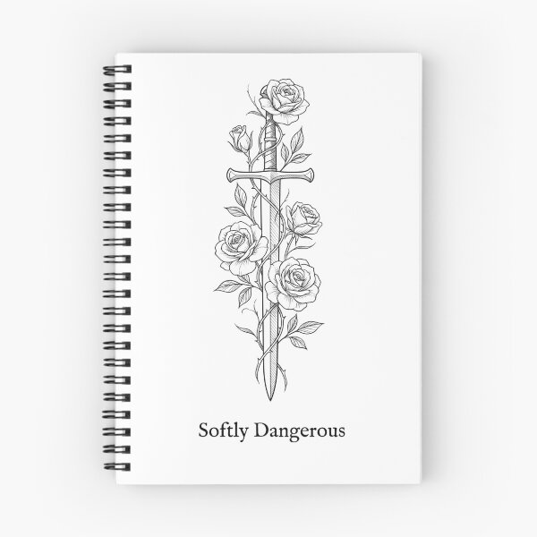 Item preview, Softly Dangerous Dark Academia Sword and Roses Vintage Graphic designed and sold by Ortsas.