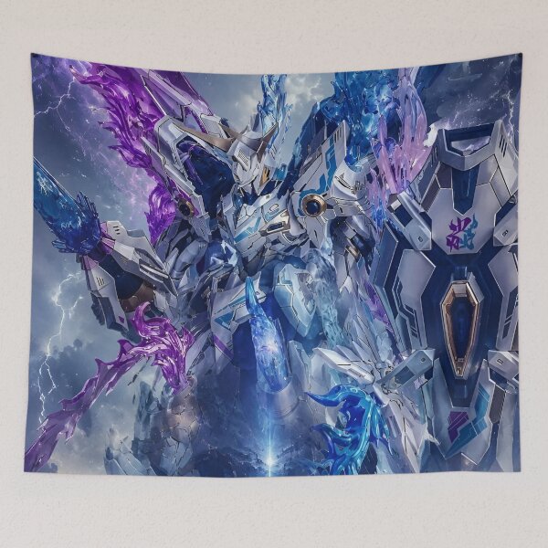 Item preview, Celestial Gundam Ascension – Epic Cosmic Mobile Suit Mecha Warrior Anime Sci-Fi Art designed and sold by Dyan4.
