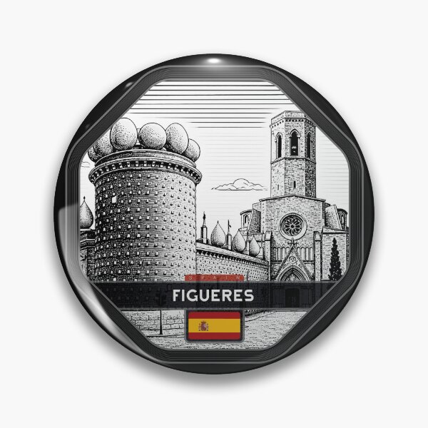 Item preview, Figueres Spain Linocut Style  designed and sold by Thistle-TShop.