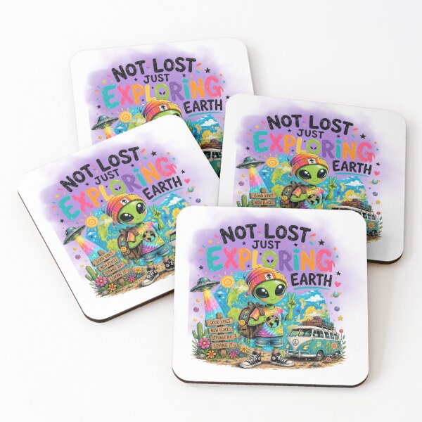 Item preview, Not Lost Just Exploring Earth Alien Shirt | Cute Space Traveler UFO Graphic | Retro Hippie Cosmic Adventure Design designed and sold by Ashes to Artistry.