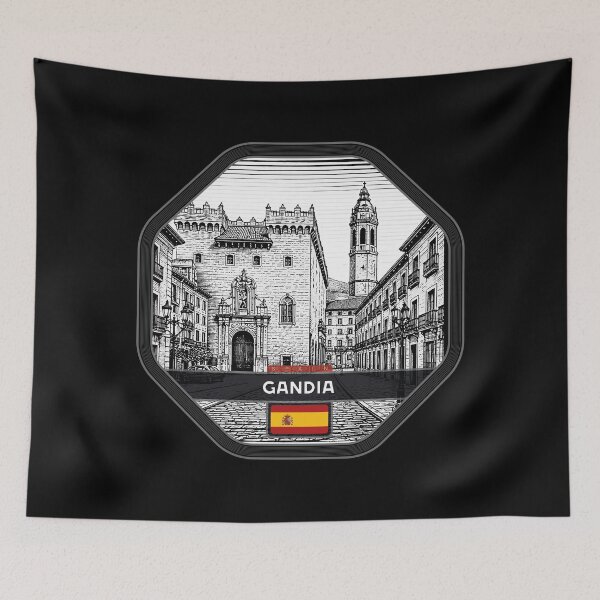 Item preview, Gandia Spain Linocut Style  designed and sold by Thistle-TShop.