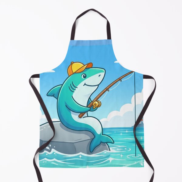 Item preview, Fishing Shark – Whimsical Ocean Humor Design designed and sold by Dogandesighn.