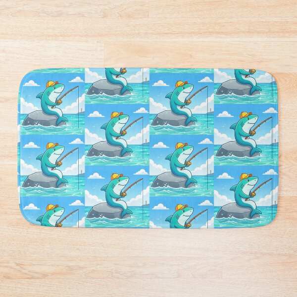 Item preview, Fishing Shark – Whimsical Ocean Humor Design designed and sold by Dogandesighn.