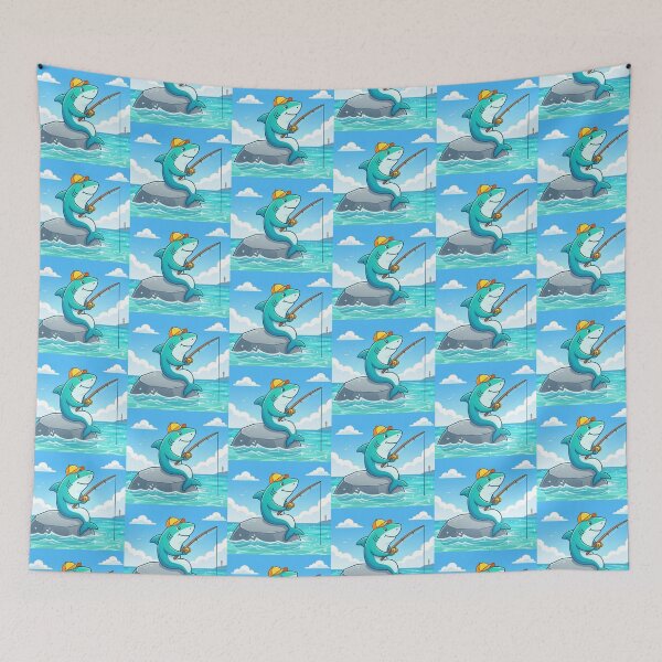 Item preview, Fishing Shark – Whimsical Ocean Humor Design designed and sold by Dogandesighn.