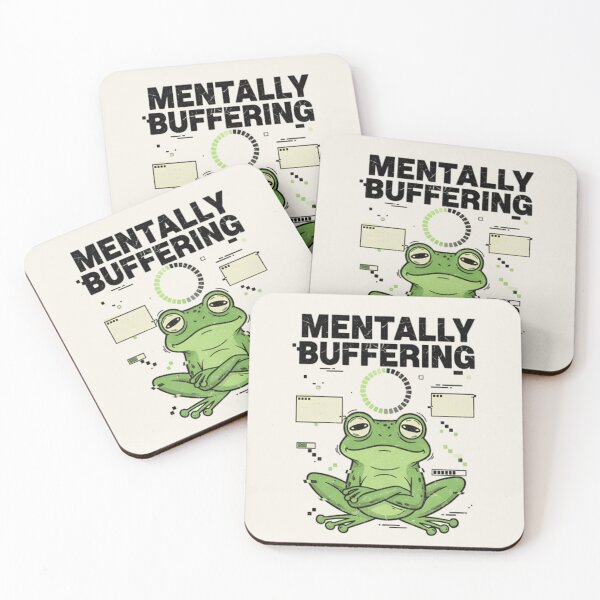 Item preview, Mentally Buffering Frog Shirt – Funny Overthinking Frog Meme Introvert T-shirt designed and sold by ZyxDes.