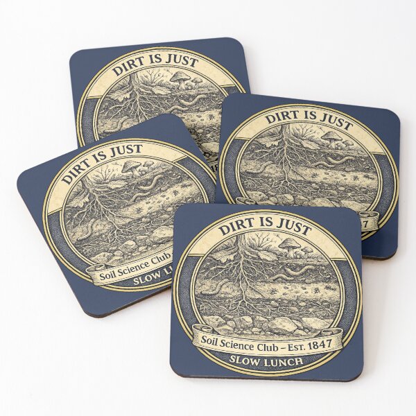 Item preview, Dirt Is Just Slow Lunch Soil Science Club Badge designed and sold by CalmCapy Co.