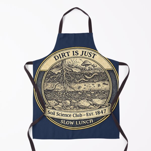 Item preview, Dirt Is Just Slow Lunch Soil Science Club Badge designed and sold by CalmCapy Co.