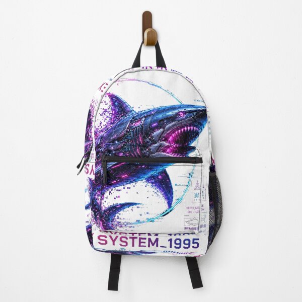 Item preview, Apex System 1995 Cyber Shark – Neon Biomechanical Ocean Predator Design designed and sold by FusiTink.