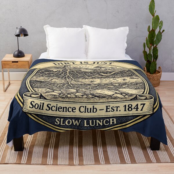 Item preview, Dirt Is Just Slow Lunch Soil Science Club Badge designed and sold by CalmCapy Co.