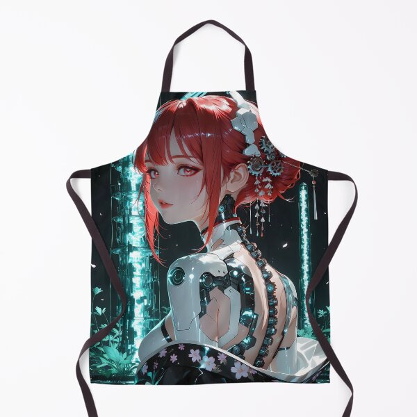 Item preview, Anime Cyberpunk Geisha Waifu Futuristic Cyborg Neon City designed and sold by BorgSpareParts.