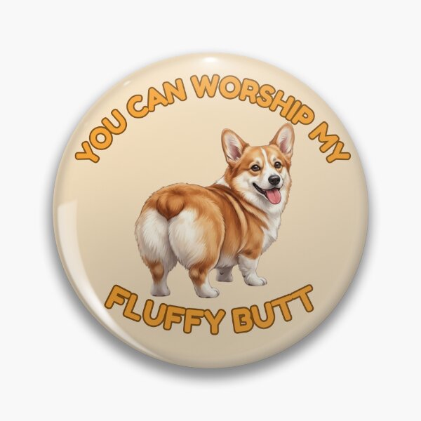 Item preview, You Can Worship My Fluffy Butt – Funny Golden Corgi Meme designed and sold by DailyStruggleCo.