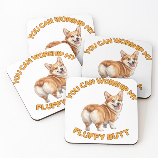 Item preview, You Can Worship My Fluffy Butt – Funny Golden Corgi Meme designed and sold by DailyStruggleCo.