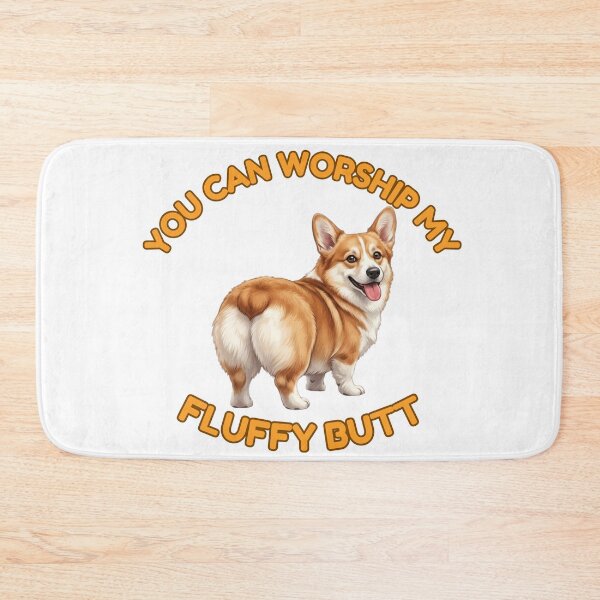 Item preview, You Can Worship My Fluffy Butt – Funny Golden Corgi Meme designed and sold by DailyStruggleCo.
