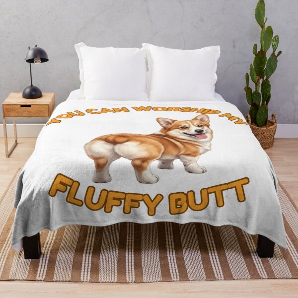 Item preview, You Can Worship My Fluffy Butt – Funny Golden Corgi Meme designed and sold by DailyStruggleCo.