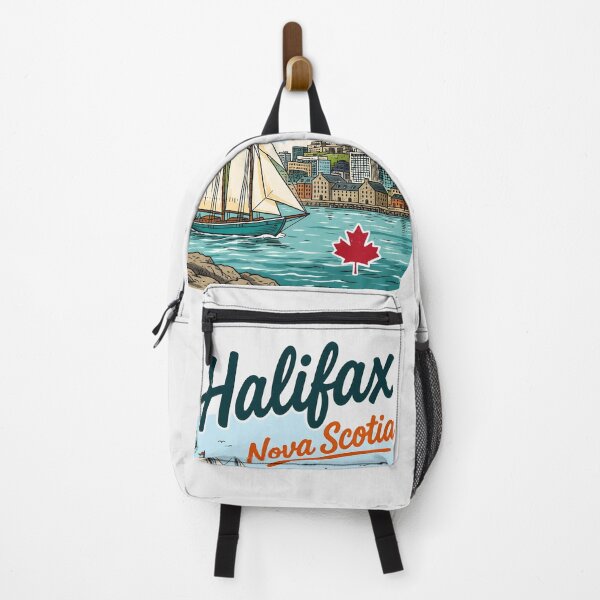 Item preview, Halifax Pride Cute Skyline Blue Landscape With Boat designed and sold by HowToCanadian.