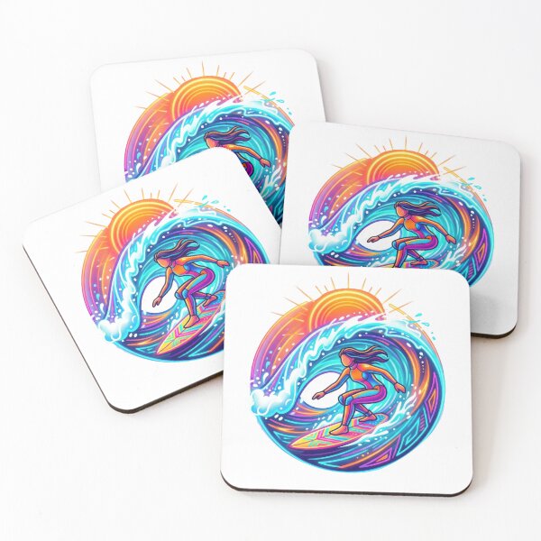 Item preview, Colorful Surf Vibes Design, Beach Life Sunset Art designed and sold by PlumArtDesign.