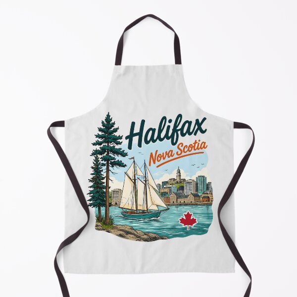 Item preview, Halifax Pride Cute Skyline Blue Landscape With Boat designed and sold by HowToCanadian.
