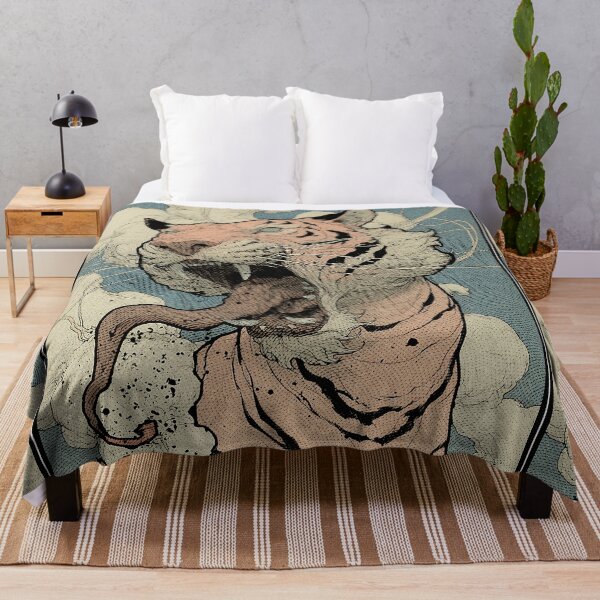 Item preview, Roaring Tiger With Skulls Illustration | Dark Academia Aesthetic Art designed and sold by Qim X Fantasy.