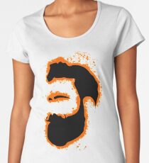 Man vector orange and black silhouette Women's Premium T-Shirt