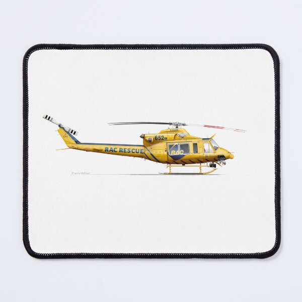 Item preview, BELL 412 VH-EPK 652 RAC RESCUE 2023 designed and sold by Grubby Fingers Aircraft Illustration.