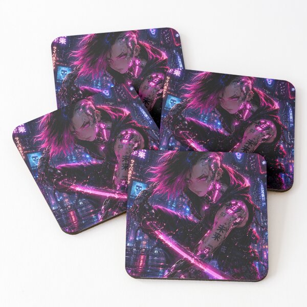 Item preview, Neon Rain Cyber Assassin Street Battle Ready Poster designed and sold by BorgSpareParts.