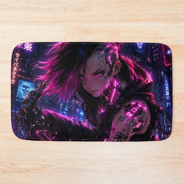 Item preview, Neon Rain Cyber Assassin Street Battle Ready Poster designed and sold by BorgSpareParts.