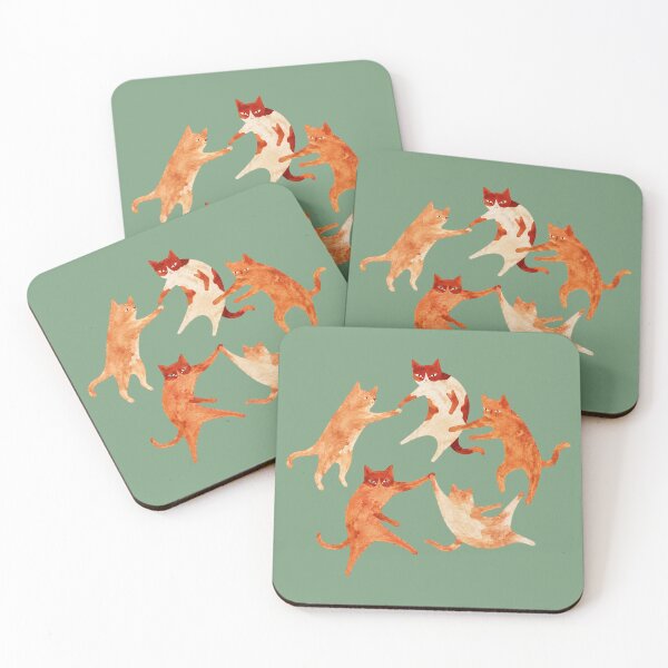 Item preview, Dancing Cats Watercolor designed and sold by bosamji.