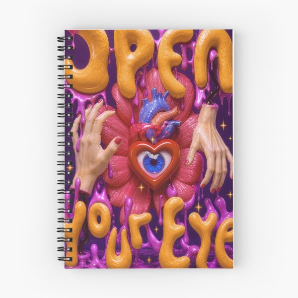 Item preview, Open Your Eye Surreal | 3D Anatomical Art Print | Psychedelic Poster | Dripping Heart Eye Flower designed and sold by Macro Orbit.