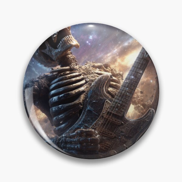 Item preview,  Cosmic Skeleton Rock God Alien Galaxy — Ultimate Universe Art Print designed and sold by CosmicRockArt.