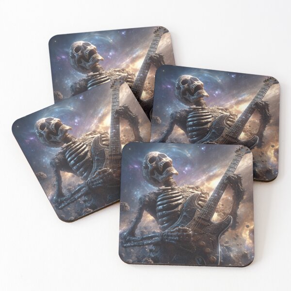Item preview,  Cosmic Skeleton Rock God Alien Galaxy — Ultimate Universe Art Print designed and sold by CosmicRockArt.