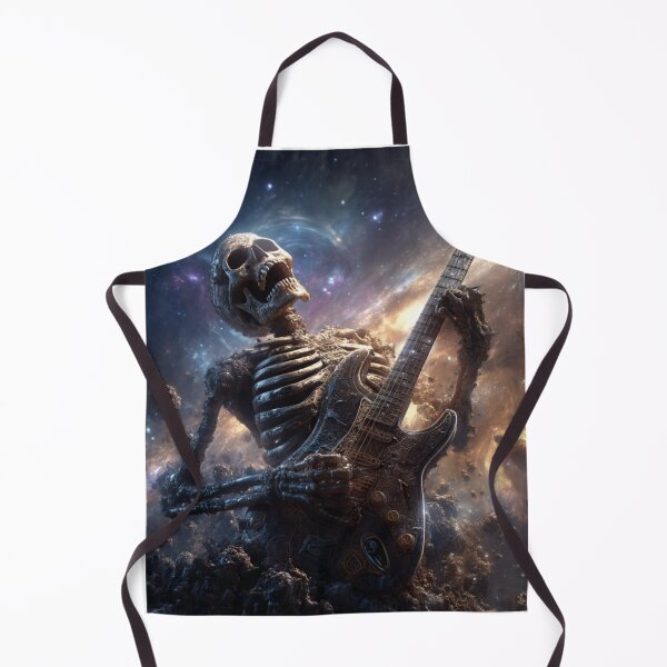 Item preview, Cosmic Skeleton Rock God Alien Galaxy — Ultimate Universe Art Print designed and sold by CosmicRockArt.