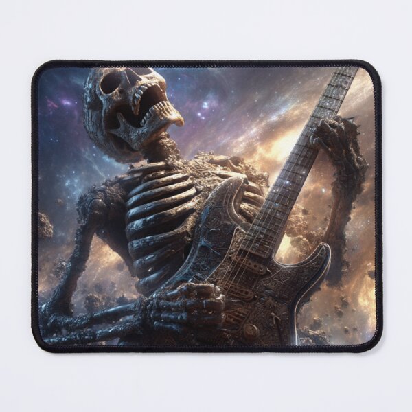 Item preview, Cosmic Skeleton Rock God Alien Galaxy — Ultimate Universe Art Print designed and sold by CosmicRockArt.