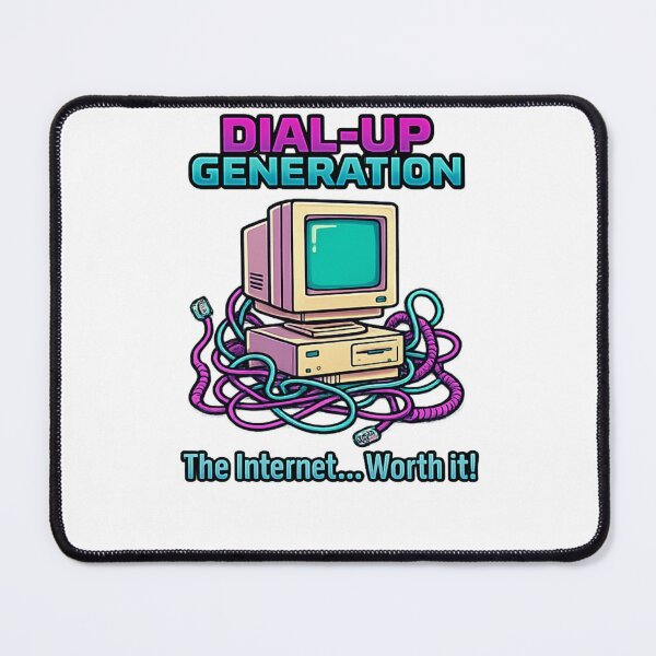 Item preview, Dial-Up Generation - The Internet Was Worth It! Retro Computer Nostalgia Design designed and sold by WisdomInColor.