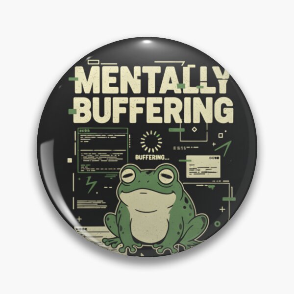 Item preview, Mentally Buffering Frog Shirt – Funny Overthinking Frog Meme Introvert Tee designed and sold by ZyxDes.