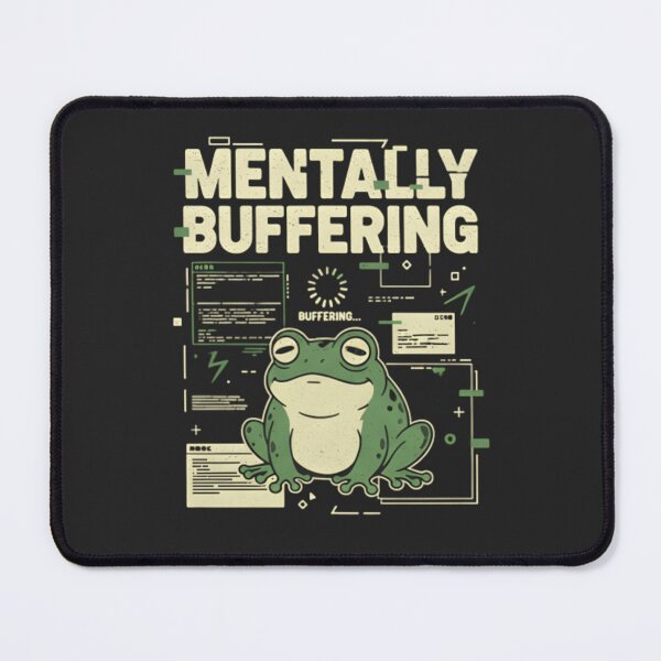 Item preview, Mentally Buffering Frog Shirt – Funny Overthinking Frog Meme Introvert Tee designed and sold by ZyxDes.