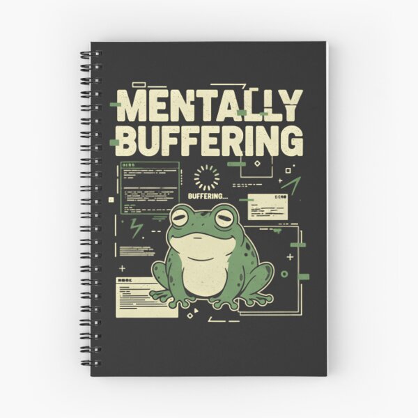 Item preview, Mentally Buffering Frog Shirt – Funny Overthinking Frog Meme Introvert Tee designed and sold by ZyxDes.