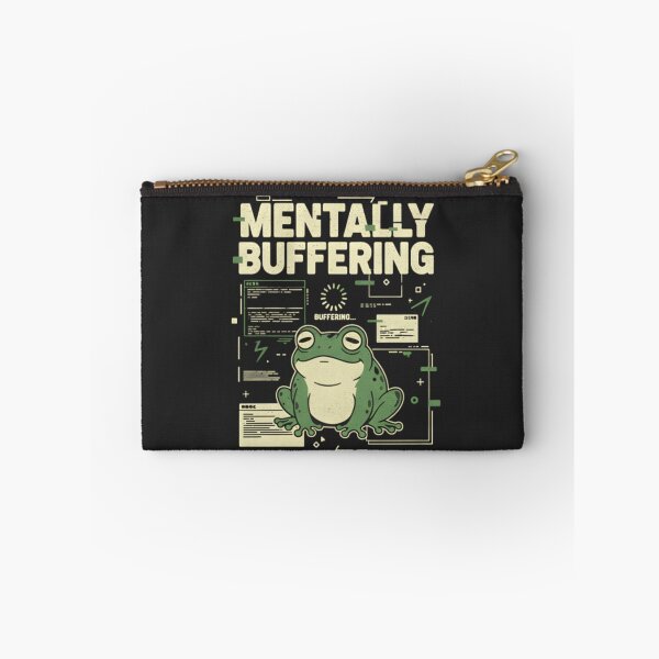 Item preview, Mentally Buffering Frog Shirt – Funny Overthinking Frog Meme Introvert Tee designed and sold by ZyxDes.