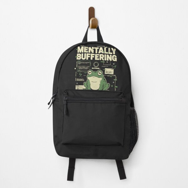Item preview, Mentally Buffering Frog Shirt – Funny Overthinking Frog Meme Introvert Tee designed and sold by ZyxDes.