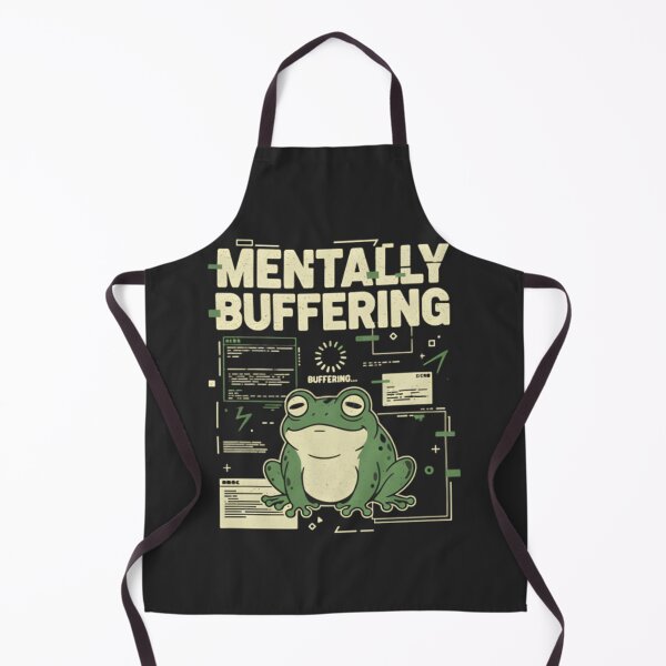 Item preview, Mentally Buffering Frog Shirt – Funny Overthinking Frog Meme Introvert Tee designed and sold by ZyxDes.