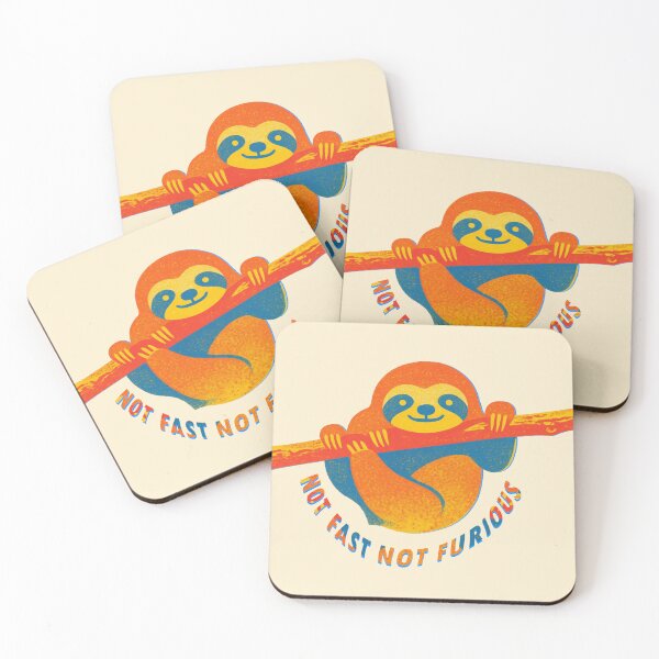 Item preview, Sloth Life No.9: Not Fast Not Furious Sloth Design designed and sold by NO BEAVER NO PUNK.
