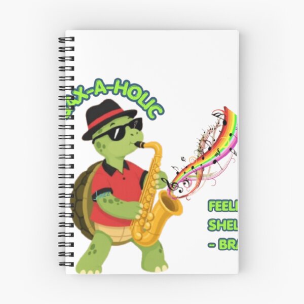 Item preview, Sax-A-Holic Saxophone Turtle Jazz Music Pun designed and sold by M1144.