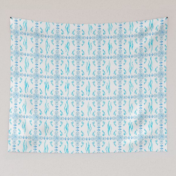 Item preview, Ocean Breeze Fish Seamless PatternR designed and sold by thanratdesign.
