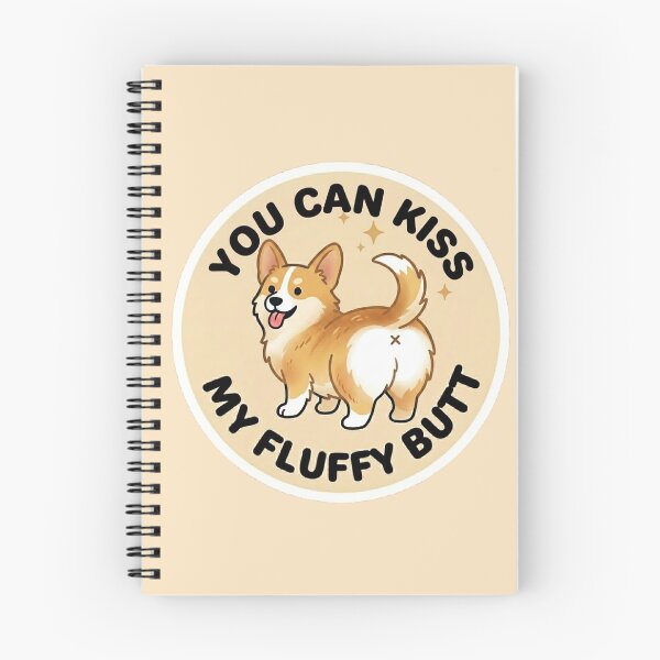 Item preview, You Can Kiss My Fluffy Butt – Cute Gold Corgi Doodle designed and sold by DailyStruggleCo.