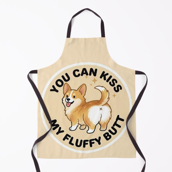 Item preview, You Can Kiss My Fluffy Butt – Cute Gold Corgi Doodle designed and sold by DailyStruggleCo.