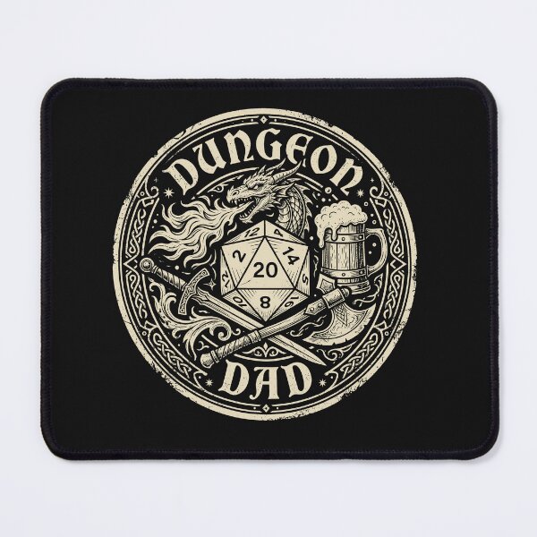 Item preview, Dungeon Dad TTRPG Vintage Badge D20 Dragon Beer Tabletop designed and sold by AdyKurniawan.