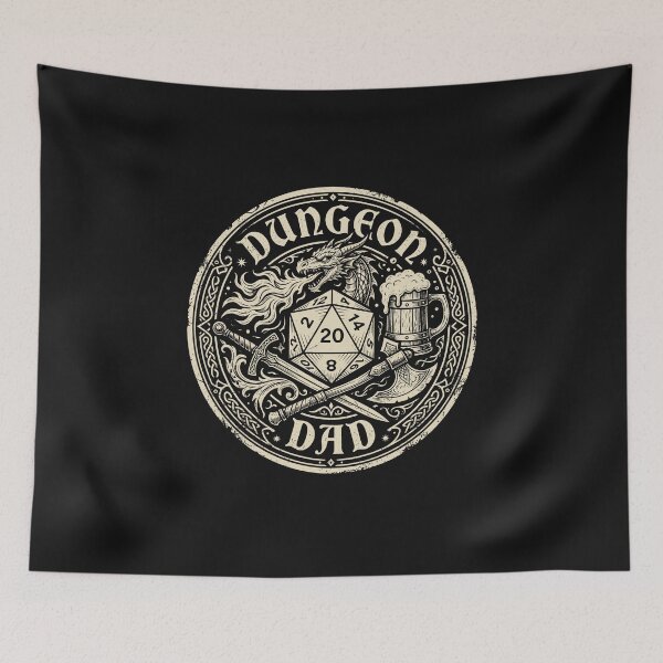 Item preview, Dungeon Dad TTRPG Vintage Badge D20 Dragon Beer Tabletop designed and sold by AdyKurniawan.