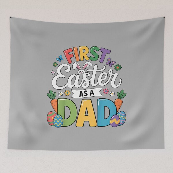 Item preview, First Easter As A Dad Holiday Retro Cute Bunny Ears Men designed and sold by ArleneRowe.