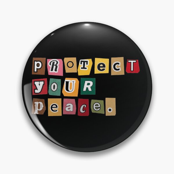 Item preview, Protect Your Peace Colorful Retro Collage Letters designed and sold by angryneson52.