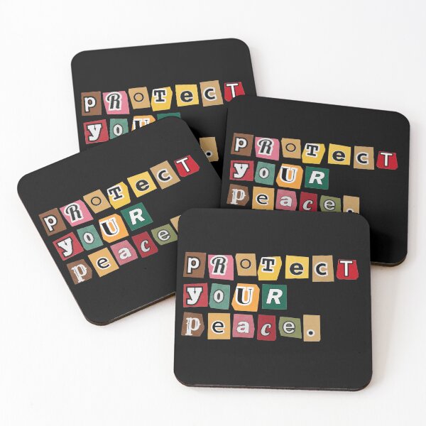 Item preview, Protect Your Peace Colorful Retro Collage Letters designed and sold by angryneson52.